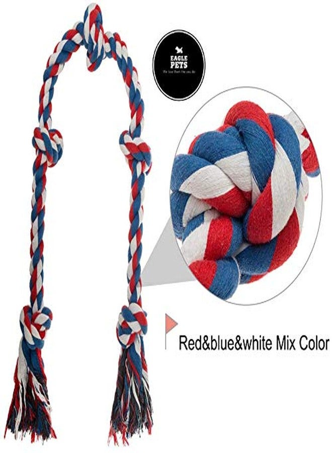Eagle Pets Dog Rope Toys for Medium to Large Dogs (24-Inch + 49-Inch) - 2 Pack Interactive Aggressive Chew Toys Set - Durable Teething Toys for Tug of War, 100% Cotton (Color May Vary) - Image 4